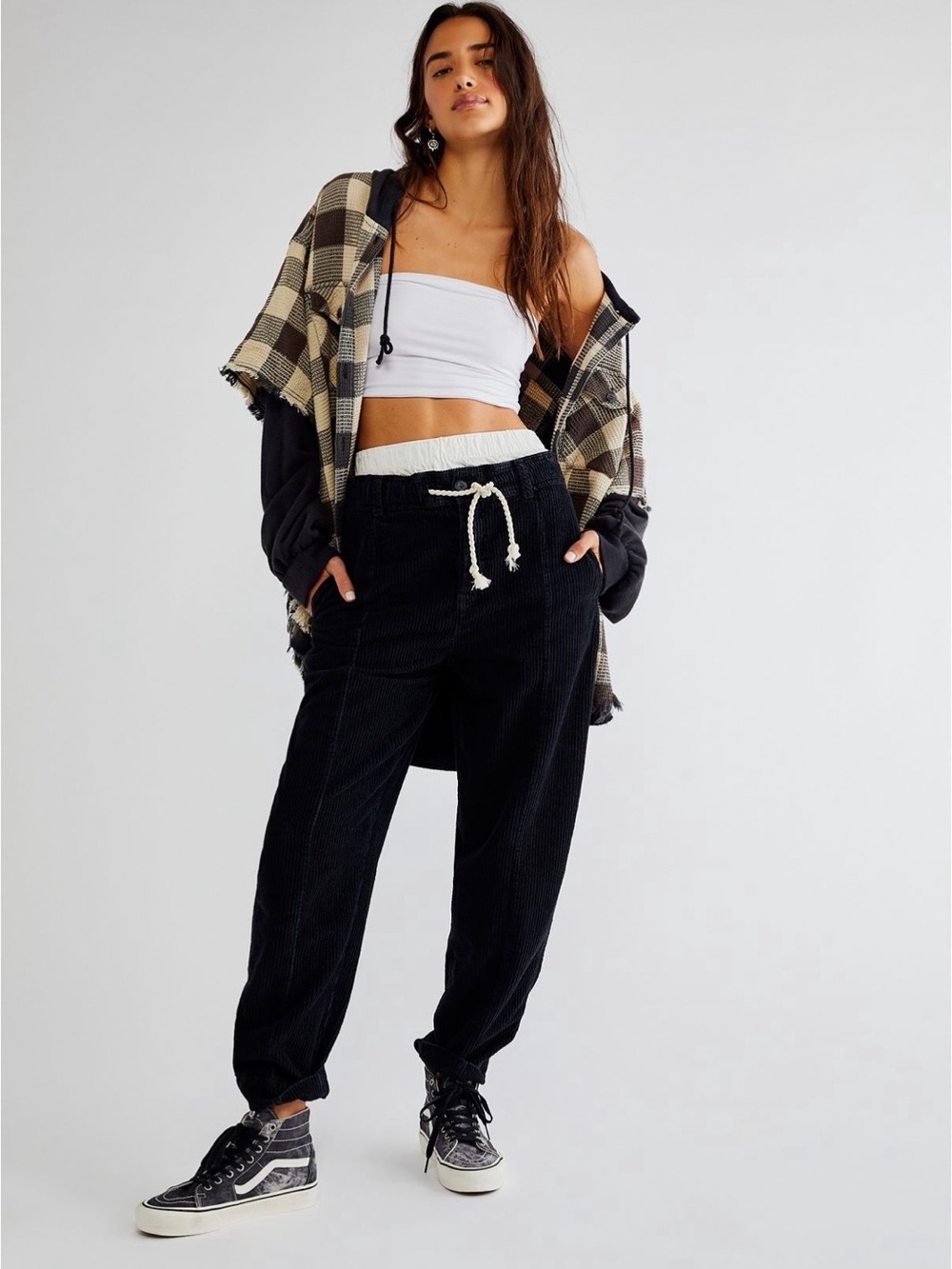 Free People Missing From Me Cord Barrel Pants Size XS